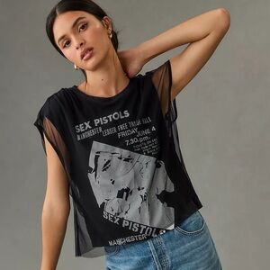 ANTHROPOLOGIE ~ Pilcro Band Tulle Tee